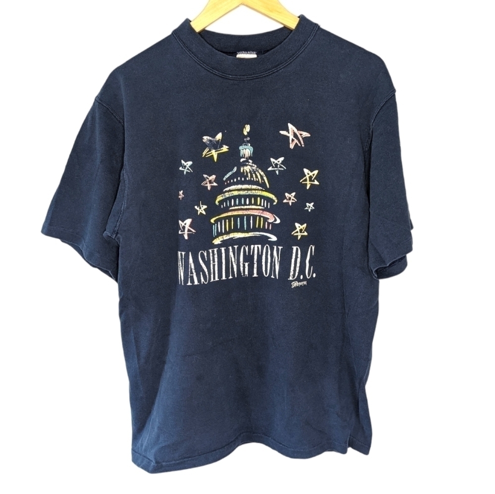 Vintage Single Stitch Delta Pro Weight Washington DC Paradise Collection Mens L